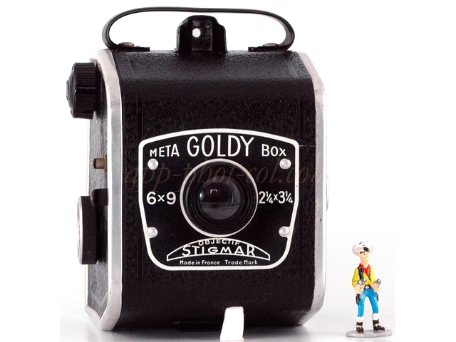 Appareil Photo Ancien Méta GOLDY Box STIGMAR 6×9 – Vintage, état Fonctionnel